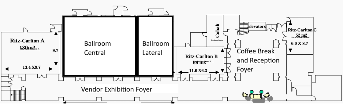 Ritz-Carlton Santiago venue layout showing session rooms